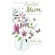 image 1 of Beautiful Mum Butterfly Blooms! Mother's Day Hand-Finished Card