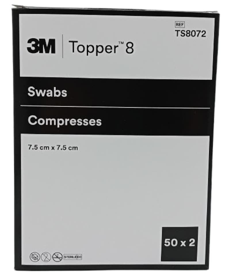 image 1 of Topper 8 Swabs 7.5cm x 7.5cm Box of 50