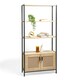 image 1 of Spinningfield Natural Light Wood Effect Rattan Bookstand Brown