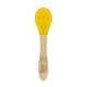 image 1 of Tiny Dining Children's Bamboo Silicone Tip Spoon - Yellow