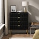 image 2 of Metro 4 Drawer Chest of Drawers in Deep Black & Black Matt (Ready Assembled) | Black | Deep Black & Black Matt