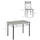 image 3 of HOMCOM 5 Pieces Dining Room Sets, Kitchen Table and Chairs Set 4