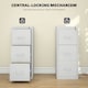 image 4 of HOMCOM 3 Drawer Filing Cabinet Steel File Cabinet for A4 Letter Size Cream