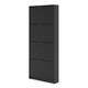 image 3 of Shoes Shoe Cabinet 4 Flip Down Doors and 1 layer in Matt Black