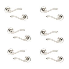 Polished Nickel URFIC Kensington Lever Door Handles | Red | Pink | 6