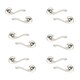 image 1 of Polished Nickel URFIC Kensington Lever Door Handles | Red | Pink | 6