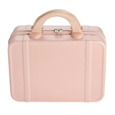 Living and Home Portable Hard Shell Travel Makeup Case, Pink | Pink | Personal Item