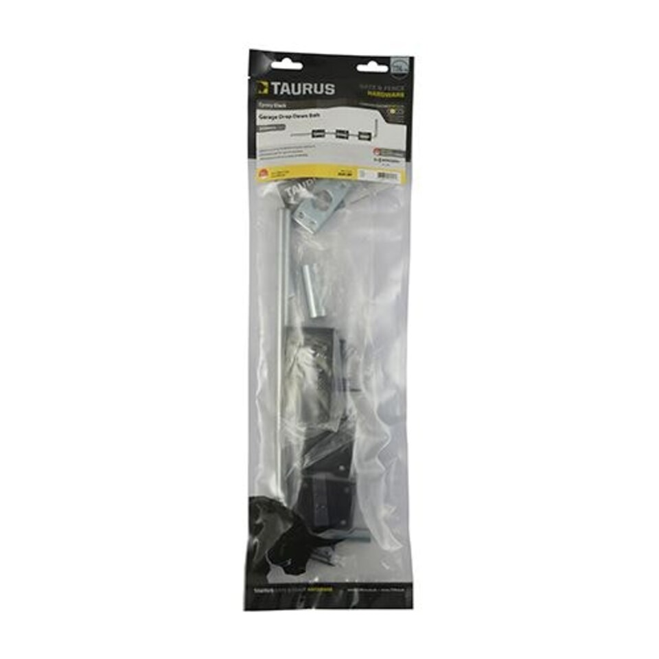 image 1 of Timco - Garage Drop Down Bolt - Black (Size 12" - 1 Each)