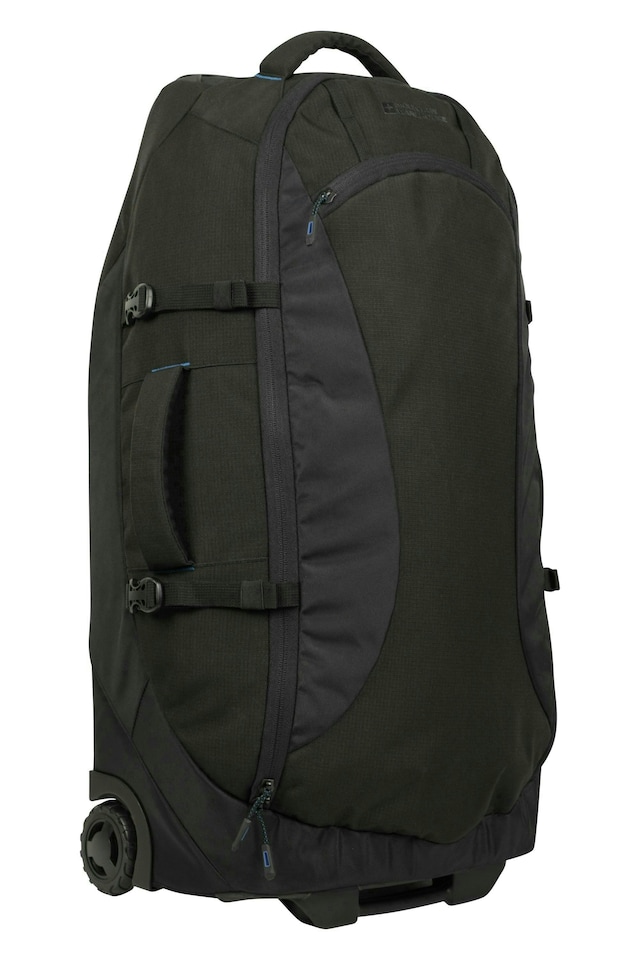 image 1 of Mountain Warehouse Voyager 50L Wheelie Rucksack Robust Wheels Multiple Pockets | Black