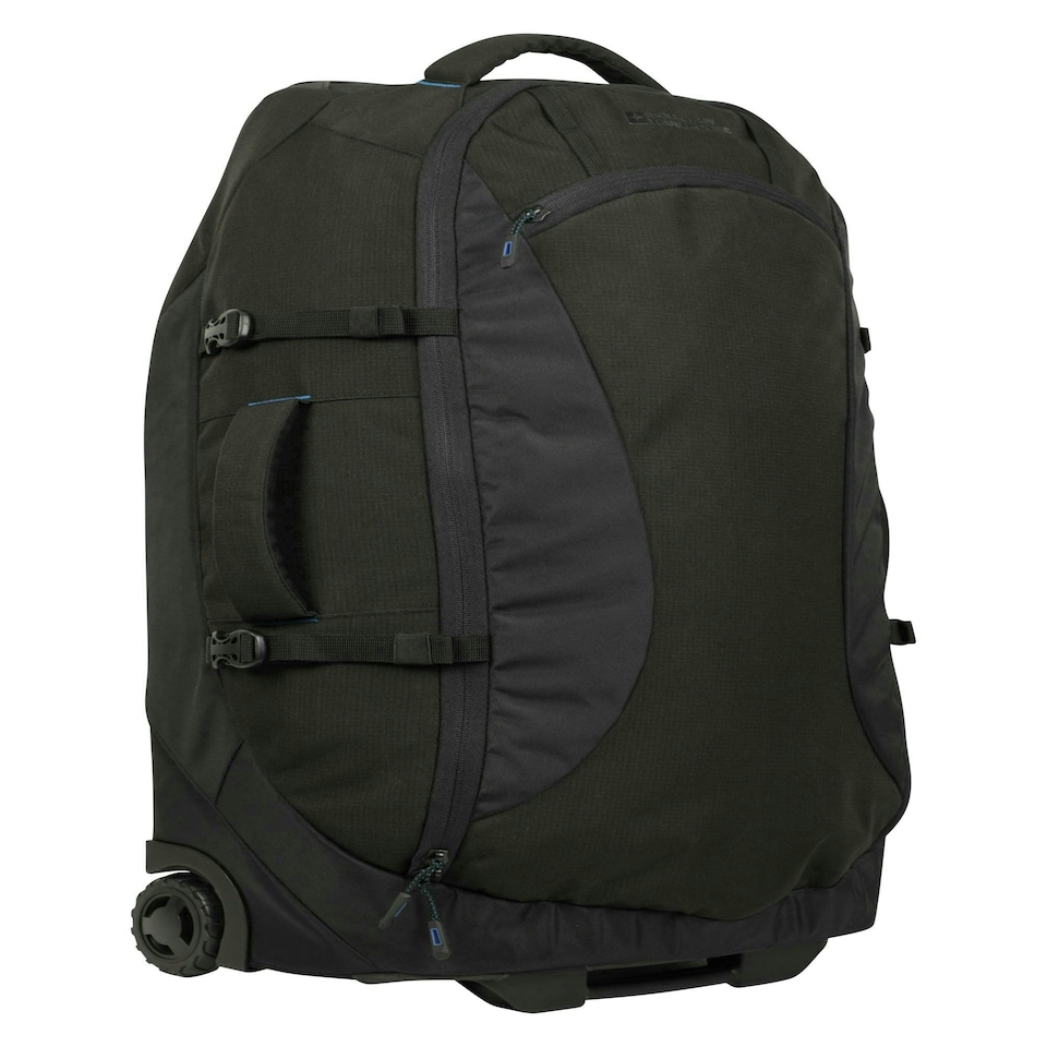 image 1 of Mountain Warehouse Voyager 50L Wheelie Rucksack Robust Wheels Multiple Pockets Black