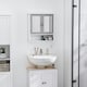 image 2 of kleankin Wall Mounted Mirror Cabinet W/ Double Mirror Doors & Adjustable Shelf