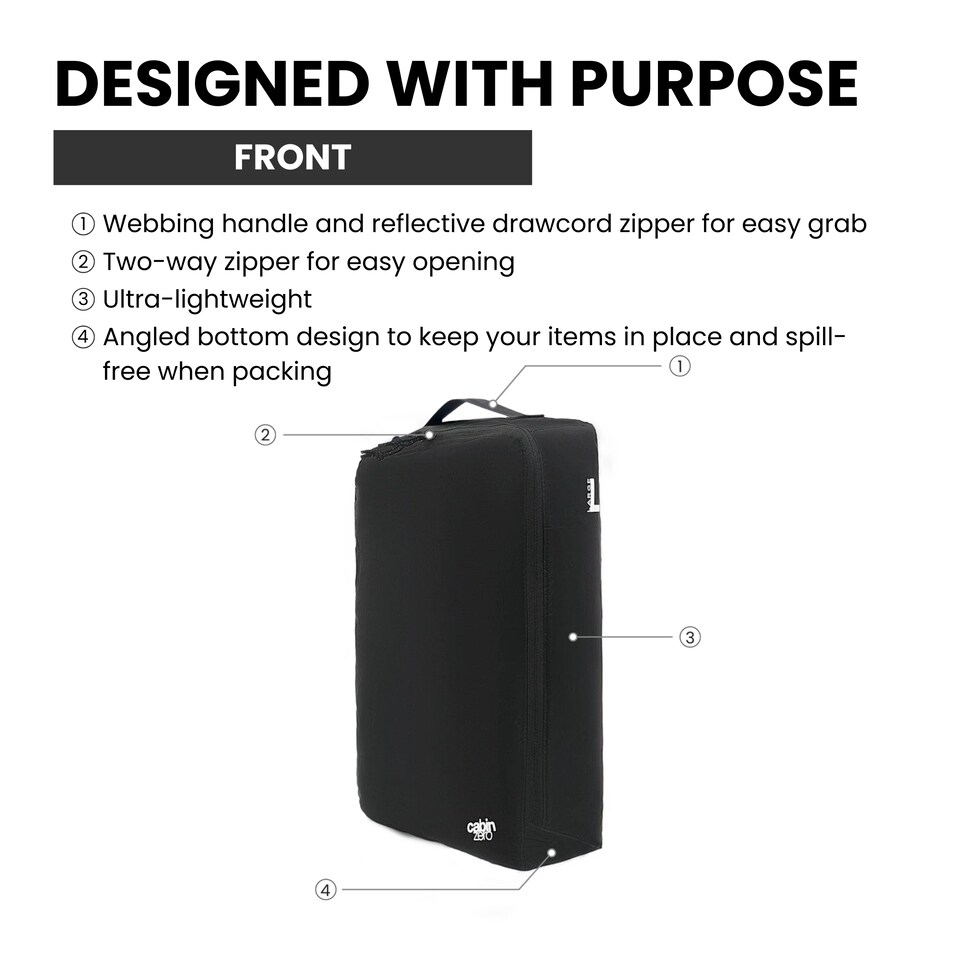 image 1 of CabinZero Ultralight Packing Cube (Large), Lightweight Travel Organizer | Red | FIESTA RED