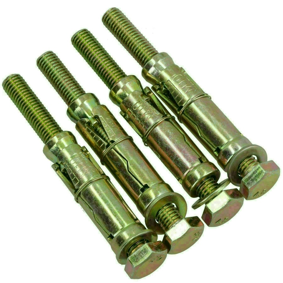 image 1 of M10 10mm x 100mm Expansion Rawl Bolt for Masonry Sleeve Anchors Fastener 8pk