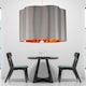 image 5 of First Choice Lighting Grey with Copper Inner Scalloped Pendant Shade Grey | Chrome