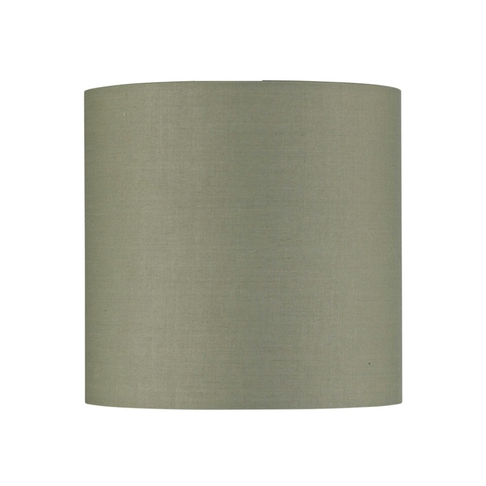 image 1 of Set of 2 Sage Green Textured Cotton 17cm Table Lamp Shades Green