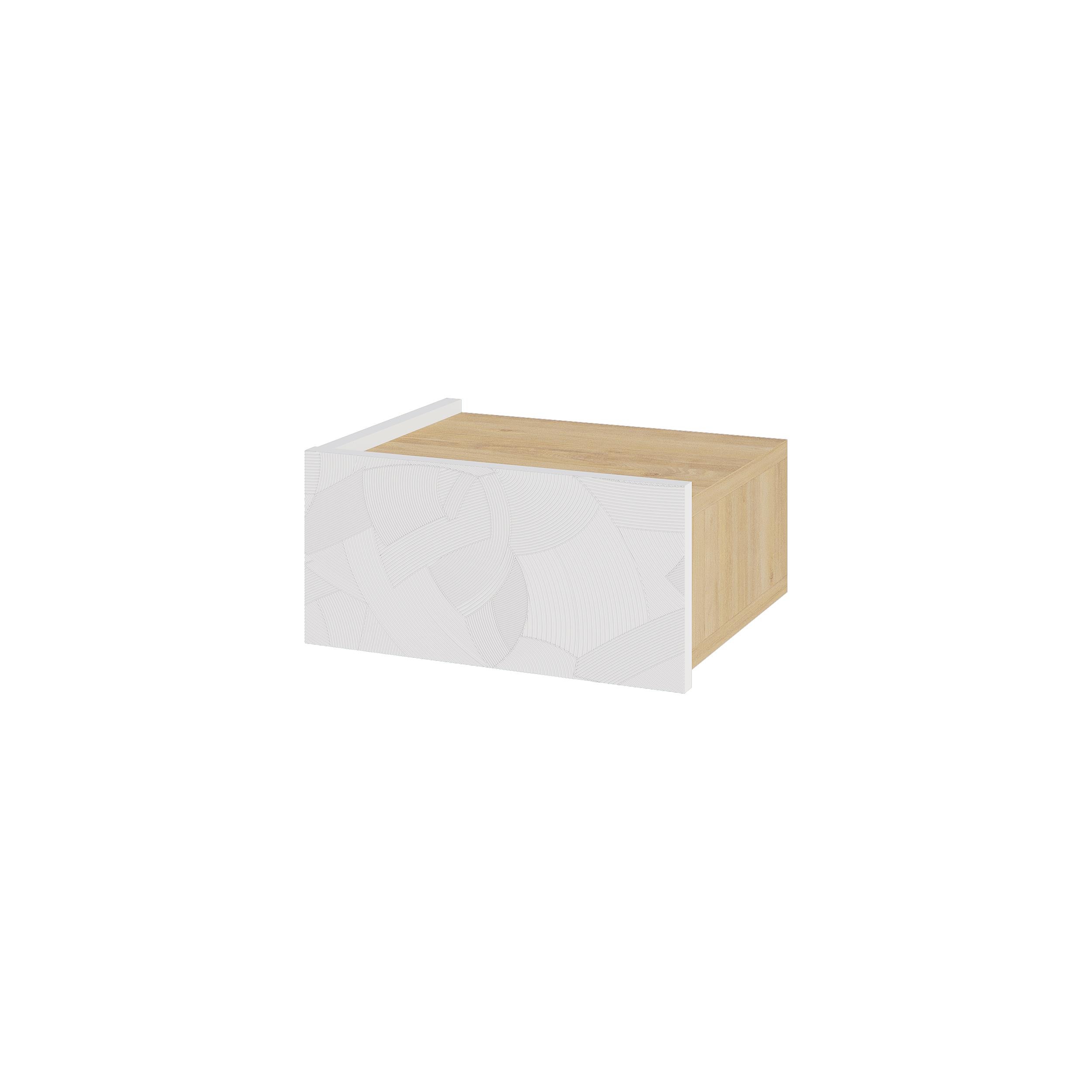 Decortie Onda' Modern Bedside Table Nightstand in White | Size: 1 Pack