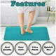 image 3 of VELVETIO Faux Fur Bath Mat Set Shaggy Super Soft Plush Anti Slip PVC Back Blue | Teal