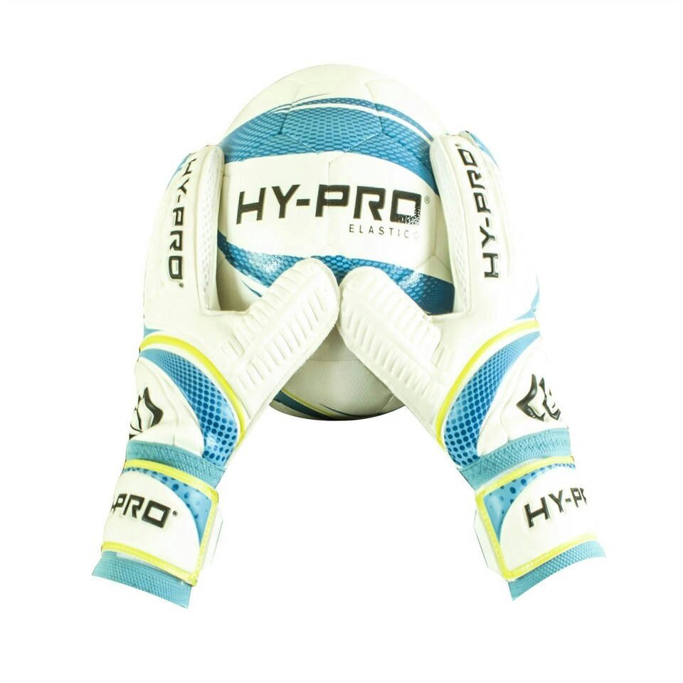image 1 of Hy-Pro Captura Football Soccer GK Goalkeeper Gloves Size 6 White