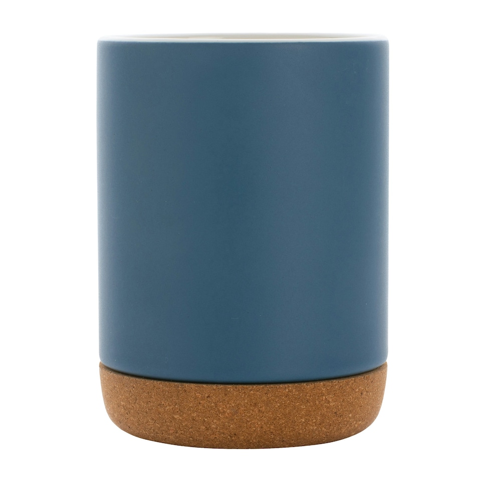 image 1 of XD Collection Cork Ceramic 280ml Mug - Blue/White - One Size