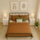 image 4 of Double Size Bed Frame Metal Rounded Headboard Easy Assembly Bed Base Storage