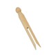 image 6 of JVL Plastic Peg Basket with 72 Wooden Dolly Pegs, Brown