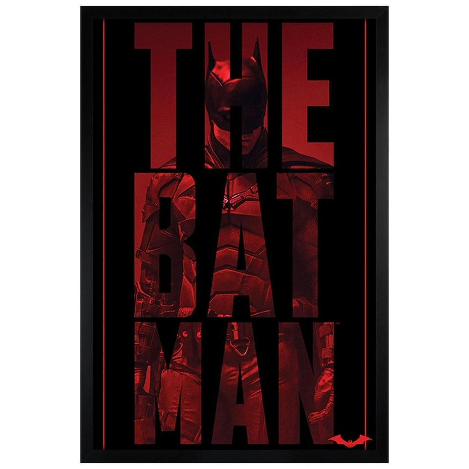 image 1 of Black Wooden Framed The Batman (Type Cut Away) Maxi Poster