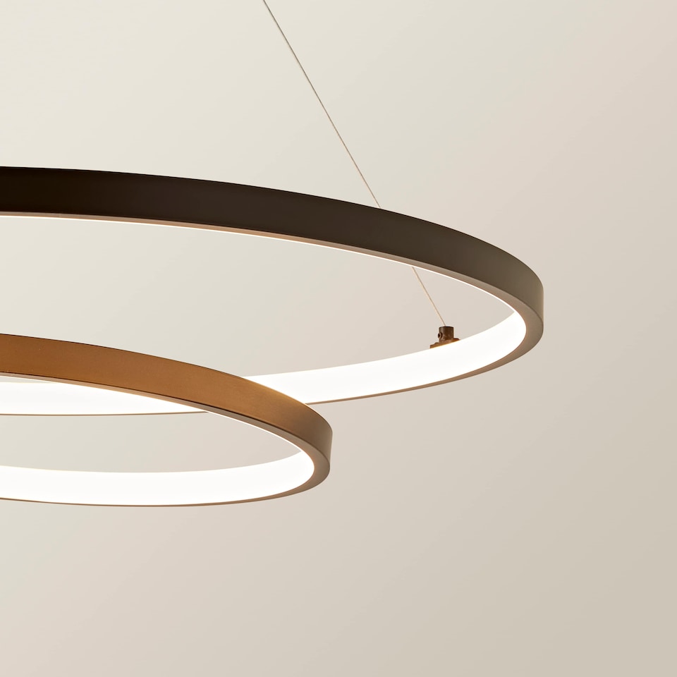 image 1 of ValueLights Infinity Black Loop Integrated LED Ceiling Light | Black