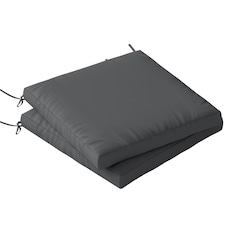 Outsunny 2Pcs Garden Chair Cushions, Waterproof Seat Pads | Grey | Dark Grey | 50 x 50 x 7 cm