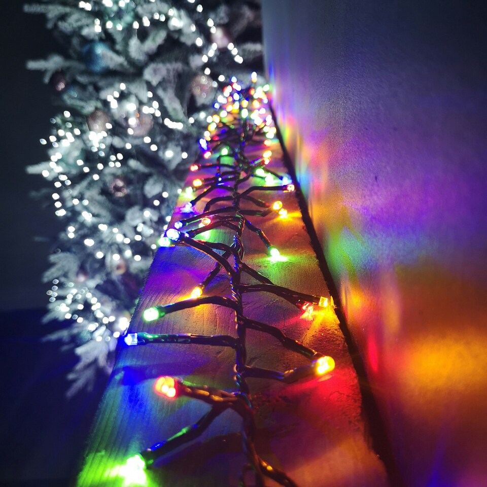 image 1 of 4.5m White or Multi Colour Colour Changing Connectable Cluster LED Lights Christmas Decorations