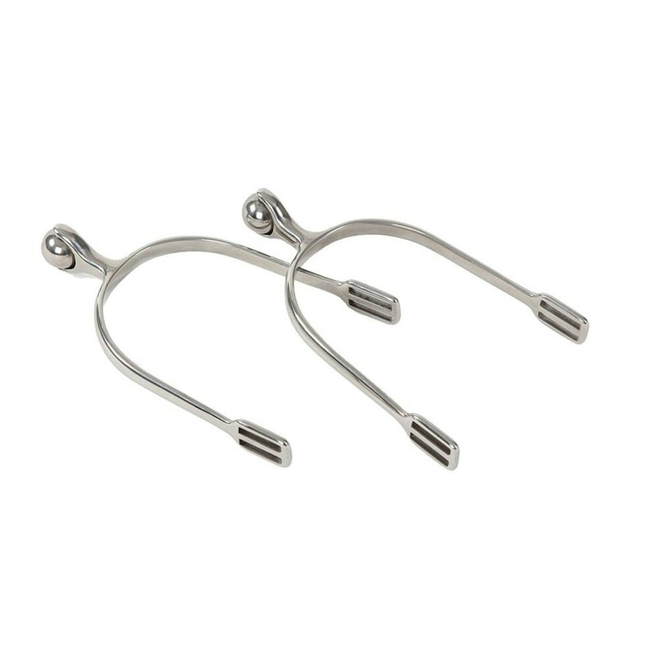 Shires Mens Roller Ball Spurs - Silver - One Size