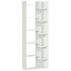 image 1 of HOMCOM 6-Tier Bookshelf Freestanding Decorative Storage Shelves for Home White
