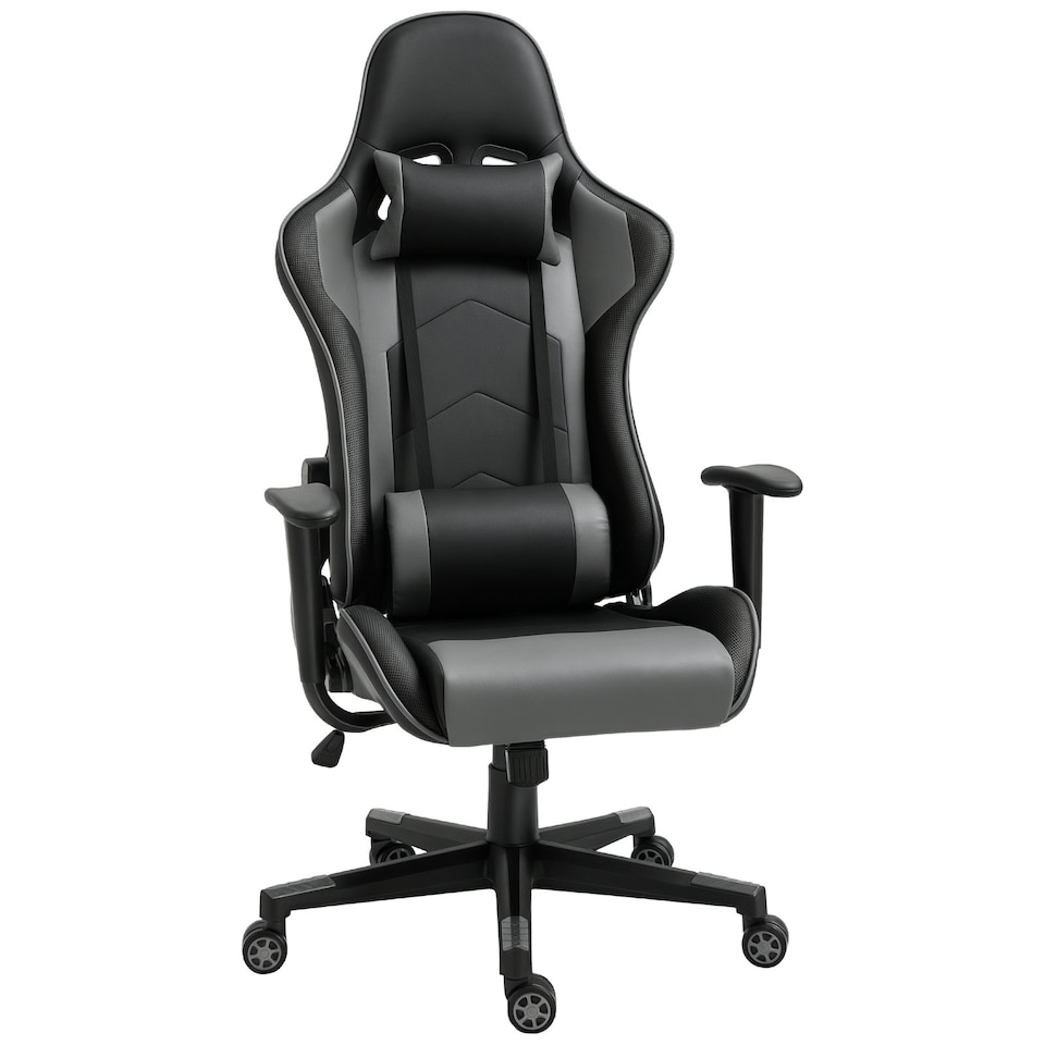 image 1 of Vinsetto High Back Racing Gaming Chair Reclining Computer Chair w/ Head Pillow