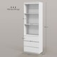 image 5 of HOMCOM 180cm Tall Bookcase with Storage, Free Standing Bookshelf with 3 Shelves and 3 Drawers, Display Cabinet for Living Room, Home Office, Bedroom, White