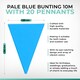 image 2 of Pale Blue Colour Party Bunting 10m with 20 Pennants