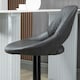 image 8 of HOMCOM Barstools Set of 2 Adjustable Swivel Height Gas Lift PU Leather Chairs