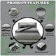 image 2 of VELVETIO Moxie Stripe Duvet Cover Set Reversible Polycotton Easy Care Beddings Black | Single
