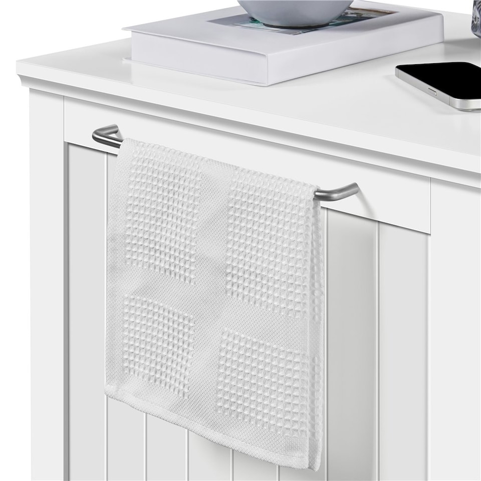 image 1 of Yaheetech Wooden Enclosed Litter Box White | One Size