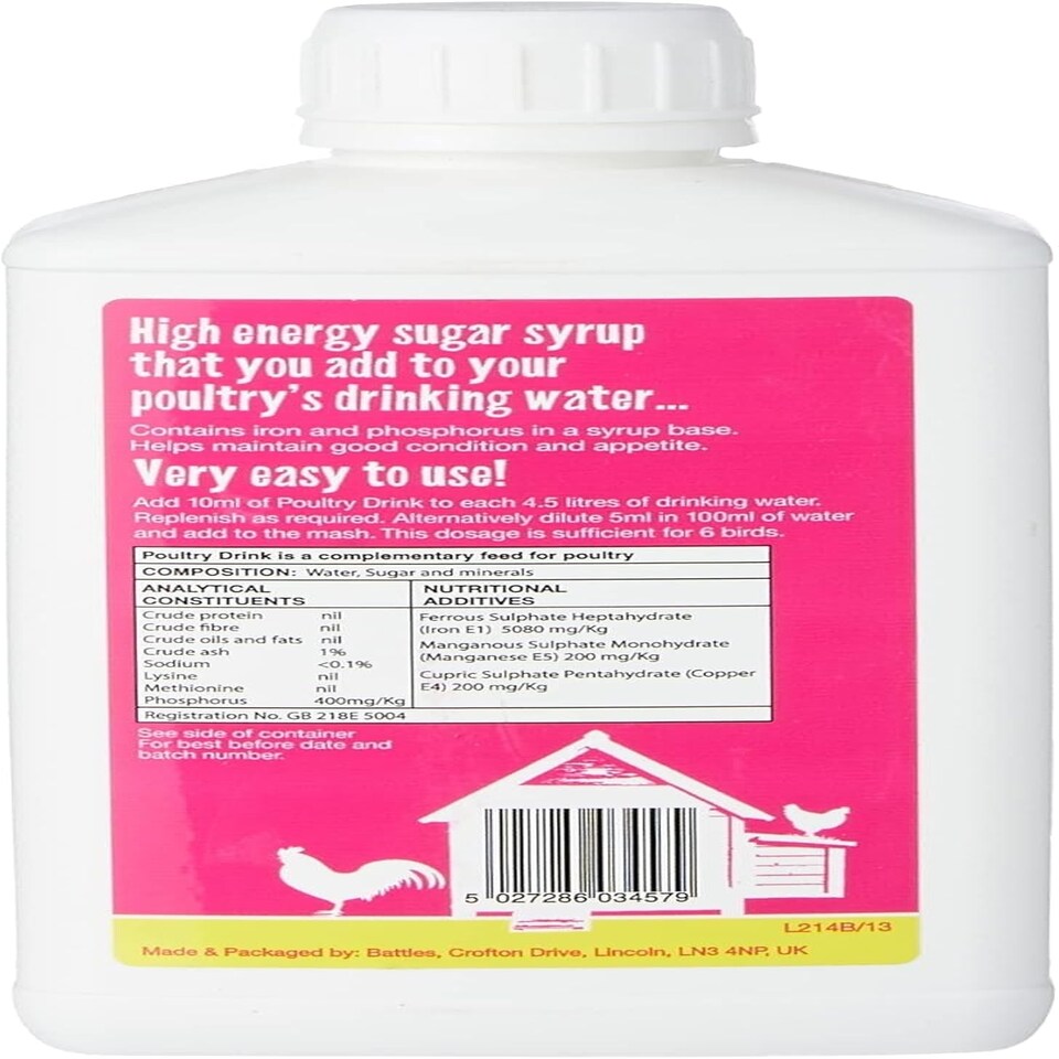 image 1 of BATTLES Poultry Drink -500 ml (Pack of 1)