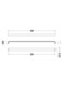 image 2 of Balterley Modern Bathroom Furniture Cabinet Thin D Shape Furniture Handle | Black | Matt Black | 1