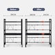 image 5 of Living and Home 1 Tier Expandable Microwave Oven Rack | Black | 1 Tier