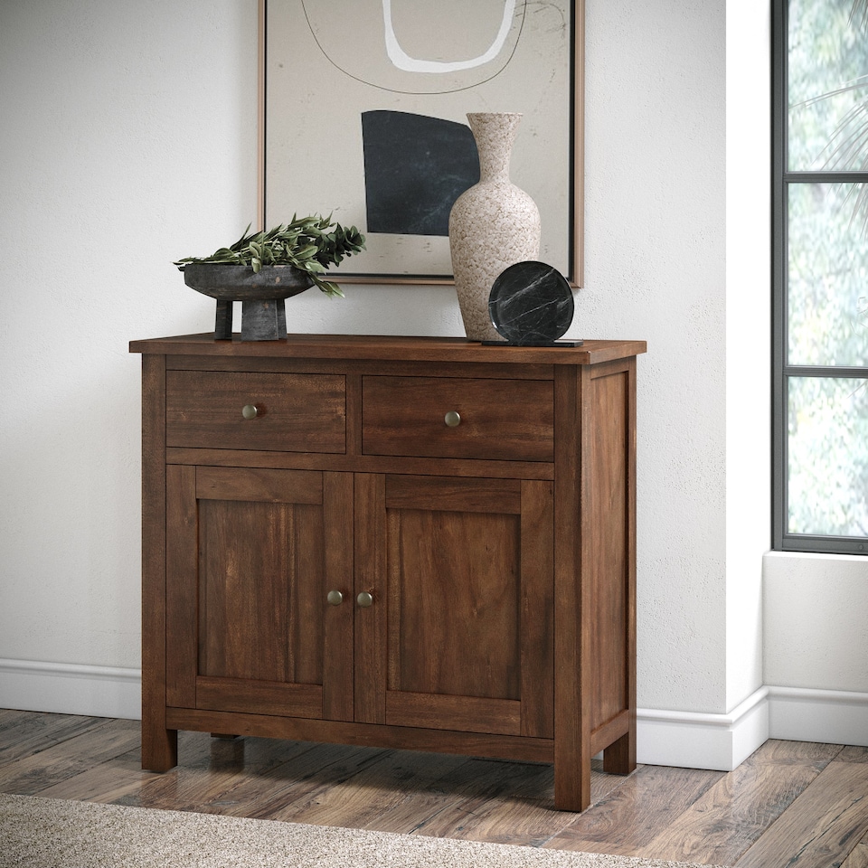 image 1 of Duchy Acacia Small Sideboard Cabinet - Fully Assembled By Roseland Furniture