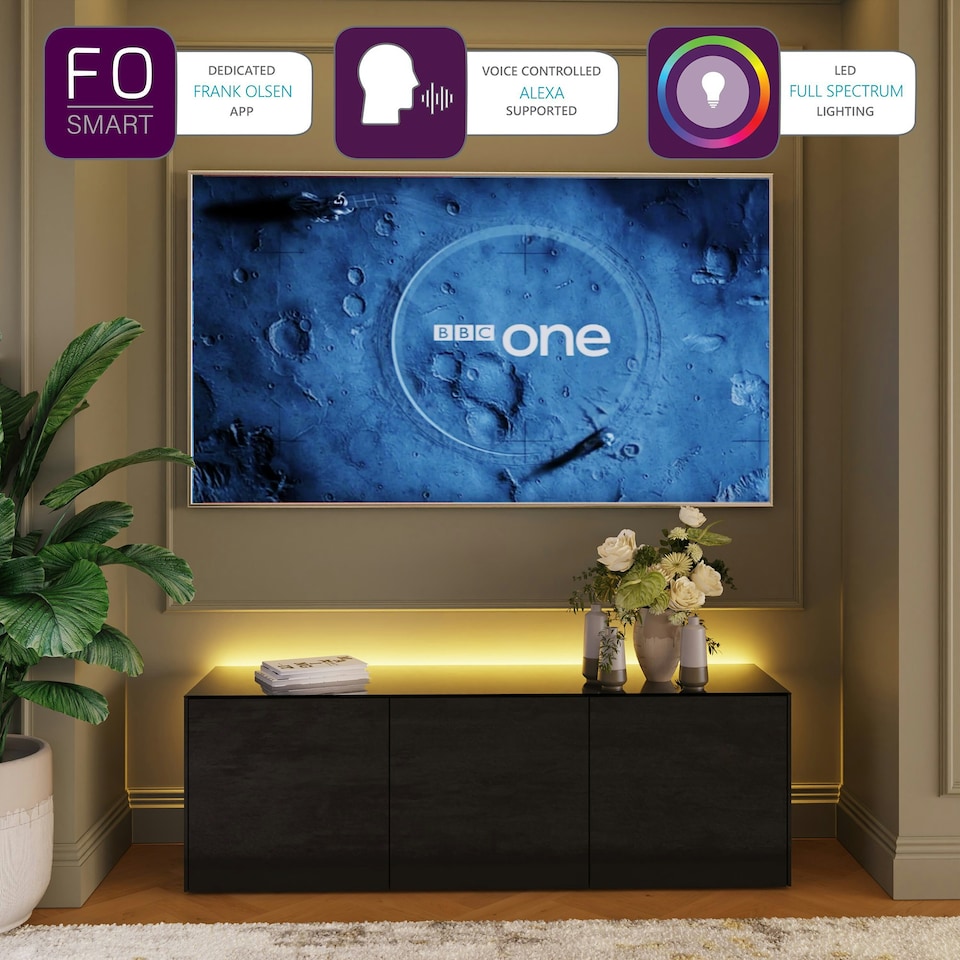 image 1 of Frank Olsen Intel 1500 Tv Cabinet Black | Black