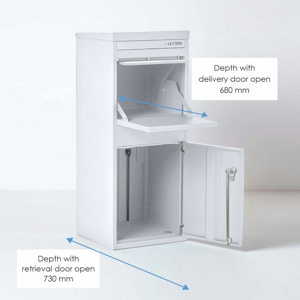 image 1 of SMART PARCEL BOX® Large Front & Rear Access White White