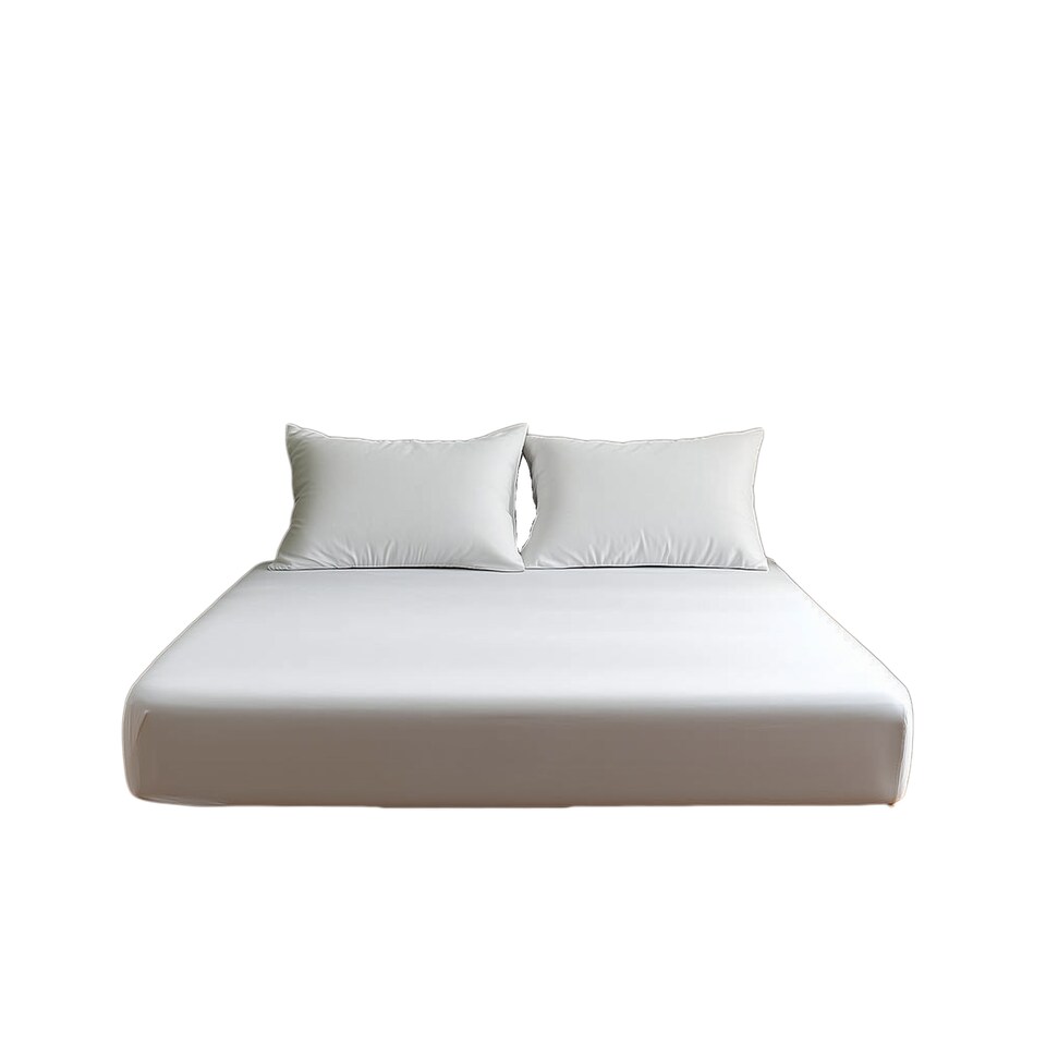 image 1 of Luxury 400TC Sateen Soft Touch Hotel Quality Fitted Sheet Bed Linen 40cm Extra Deep Skirt | White | Super King