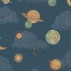 image 1 of Grandeco Maury Planets Textured Wallpaper | Blue | Navy Blue | 1