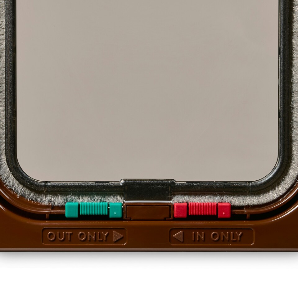 image 1 of Cat Mate 4-Way-Locking Cat Flap Brown (309B)