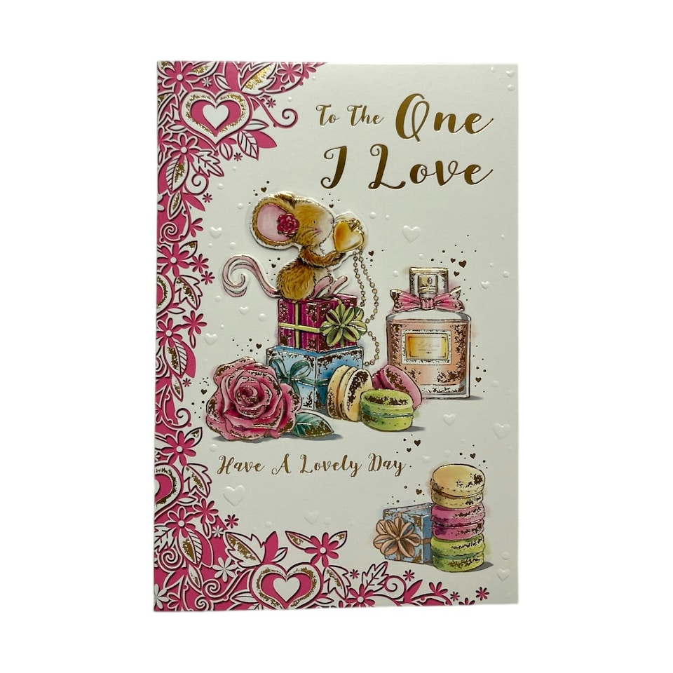 image 1 of One I Love Female Mice And Perfume Design Birthday Card