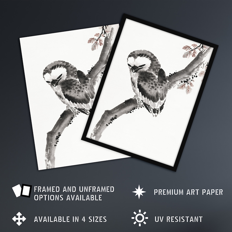 image 1 of Owl 1841 Album Of Sketches Japanese Wall Art Print Hokusai 24x32"