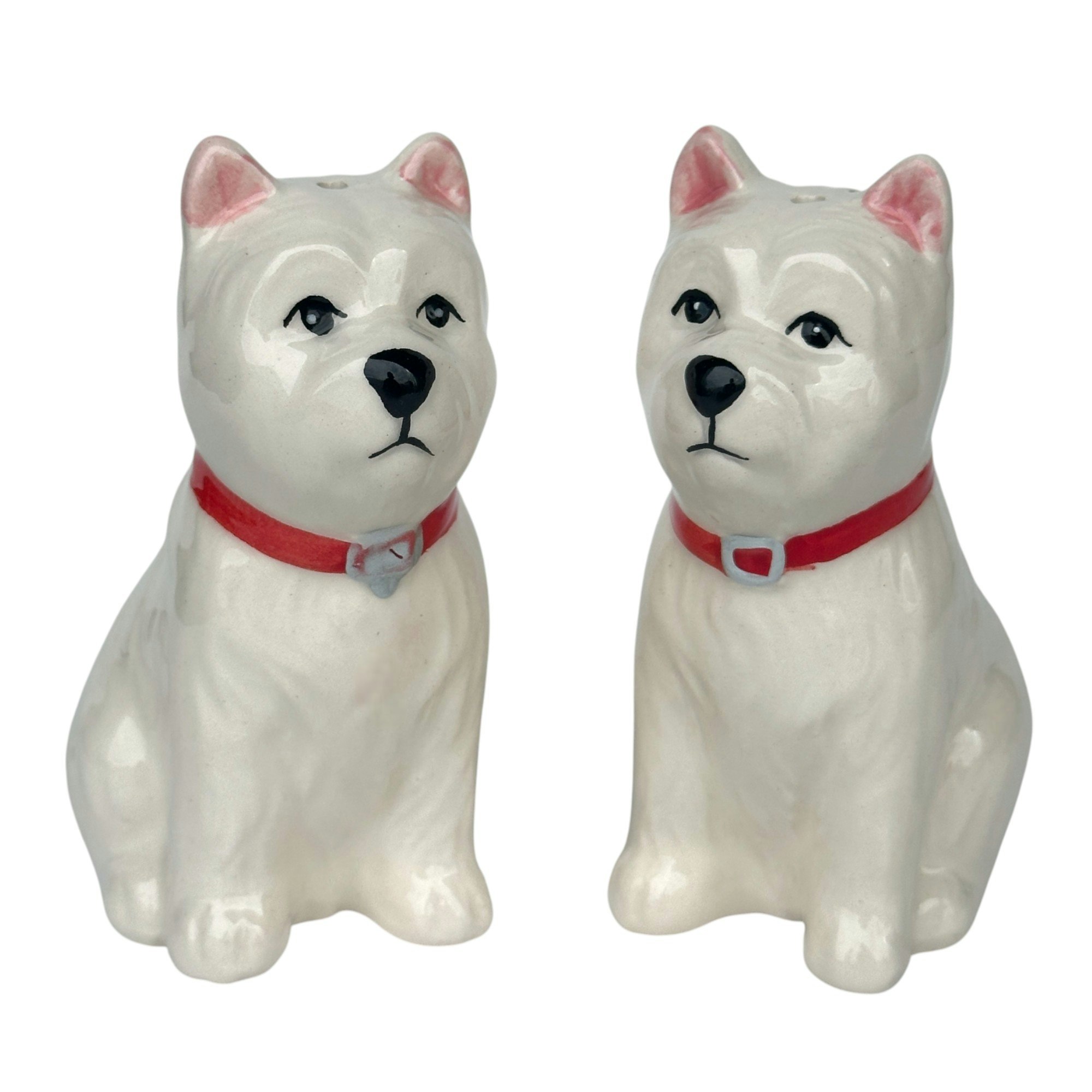 Animal Crackers West Highland Terrier Dog Ceramic Salt & Pepper Shaker Set in White