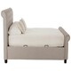 image 4 of Interiors By Premier Contemporary Light Grey Double Ottoman Bed, Elegant Diamond Patterned Bedroom Bed, Ottoman Stud Detailed Bed